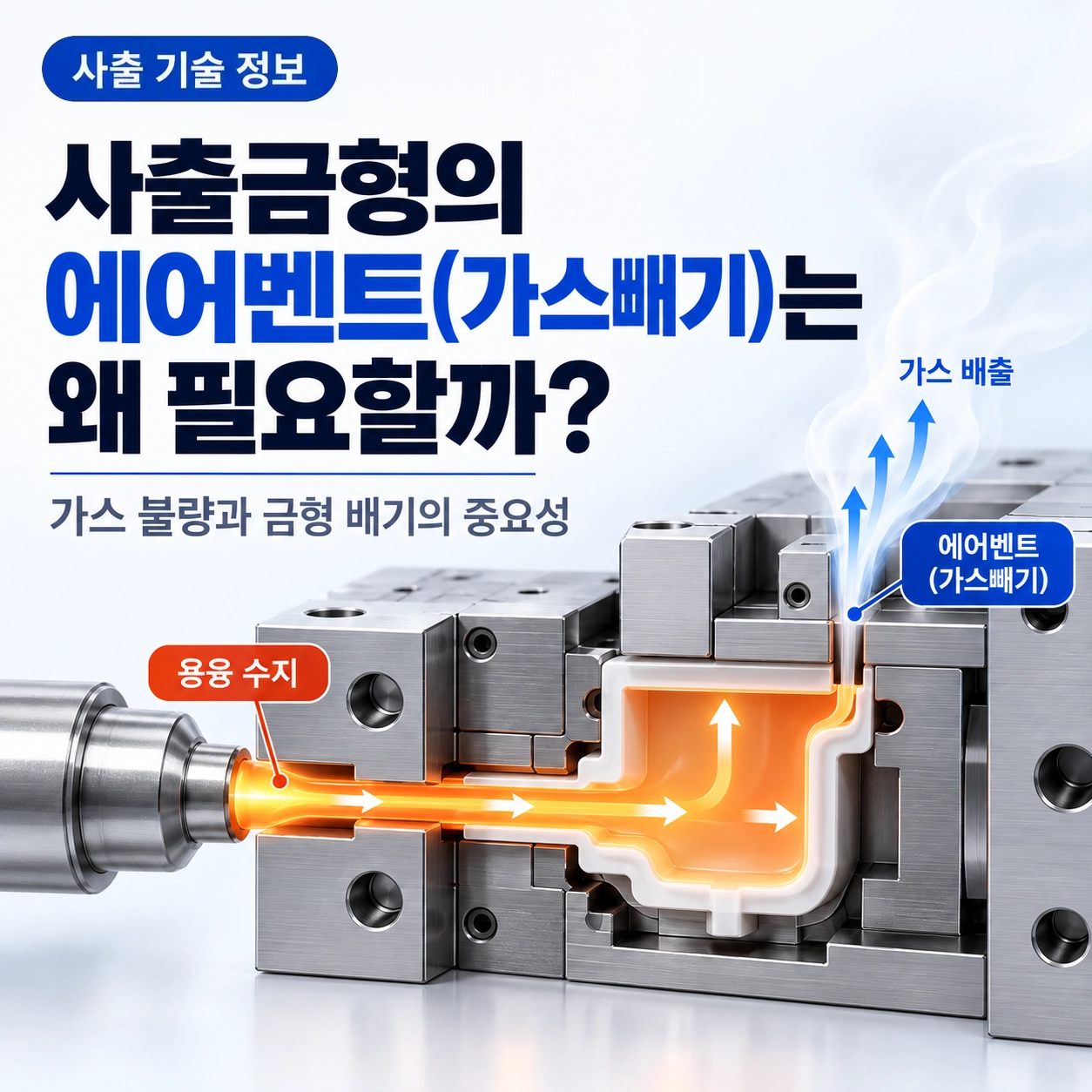 사출금형의 에어벤트(가스빼기)는 왜 필요할까?